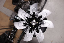 Aluminum fan and clutch assembly